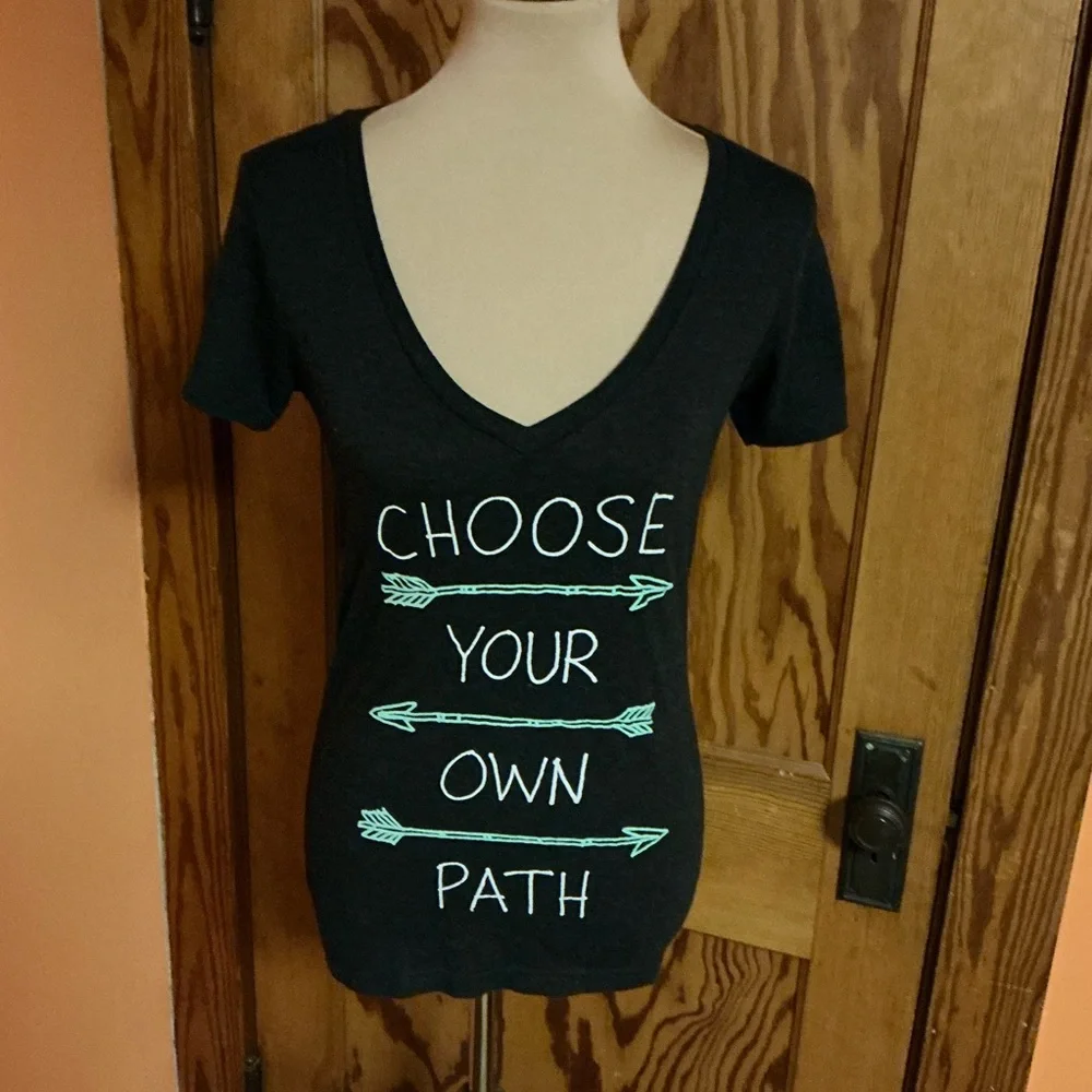 Empyre Choose your own Path Graphic V neck Tshirt - Picture 5 of 10
